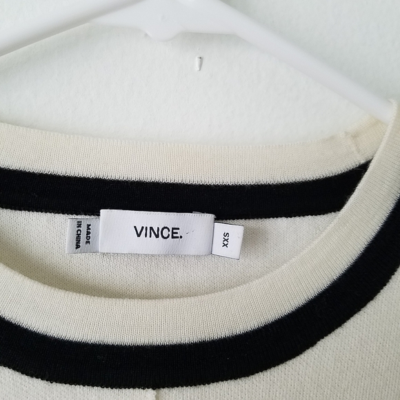 VINE 𝅺Wool Blend Color Block Crew-Neck Long Sleeve Pull-over Sweater Size XXS - Picture 13 of 13